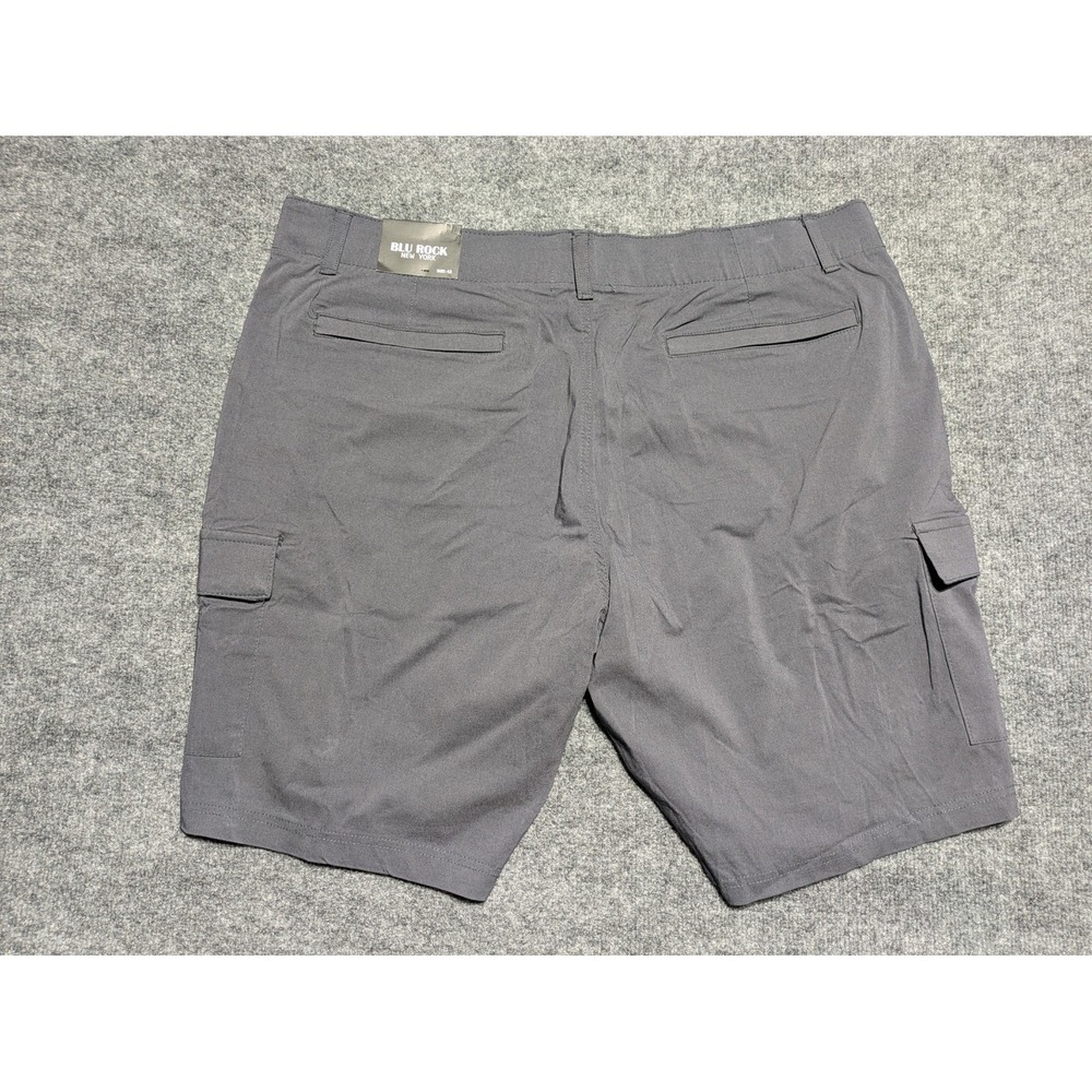 NWT BLU ROCK NEW YORK STRETCH FABRIC CARGO SHORTS Gray Size 42